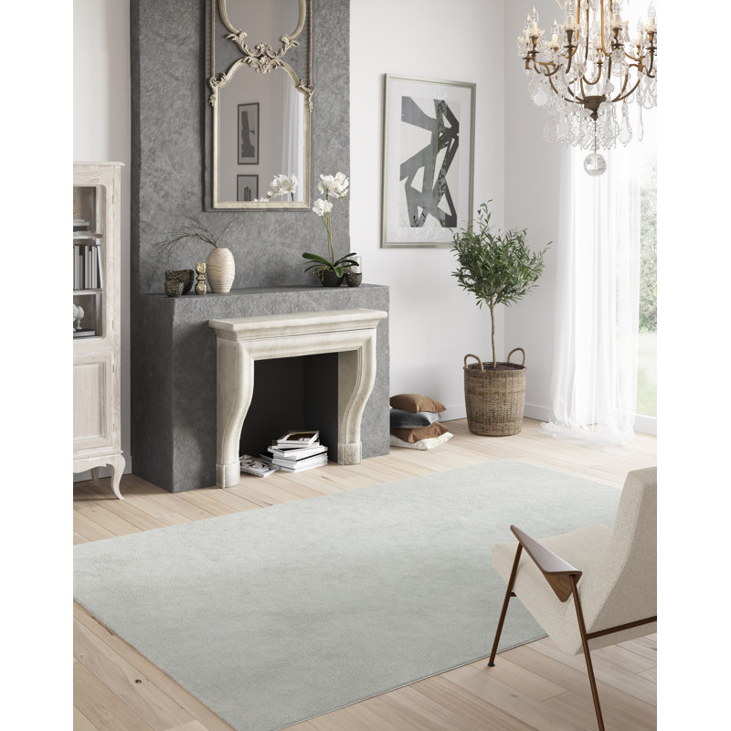 Laurel Foundry Juliana Low Pile SemiPlain Light Grey/Cream Rug